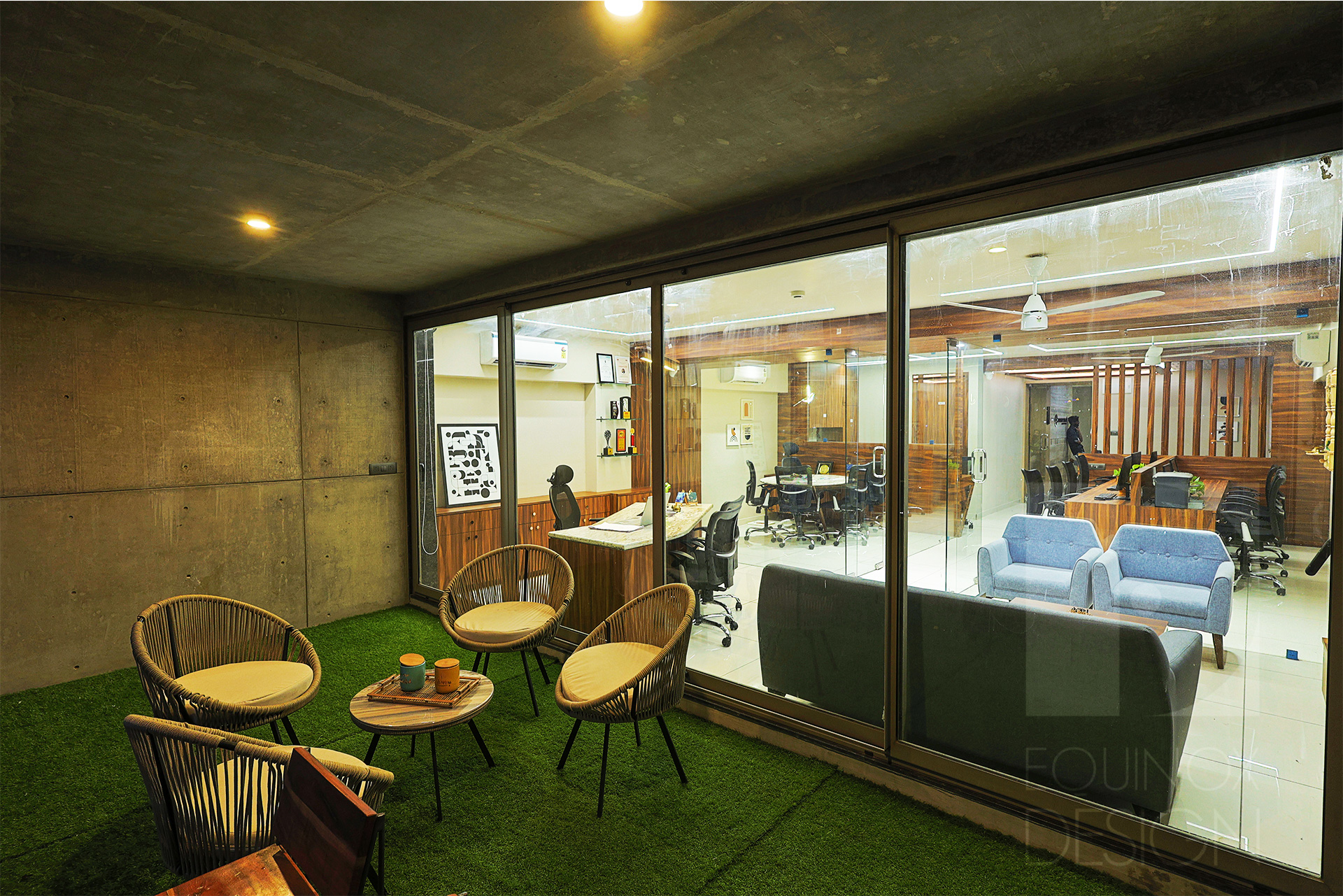 Foursun Office / Workspace Equinox Design | Architect & Interior Design by Ar. Naisargi Dave Zankar in Rajkot, Gujarat, India